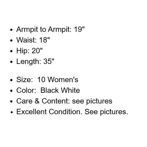 London Times Dress Womens 10 Black White Stretch Knit Back Zip Sleeveless Career - Picture 4 of 13